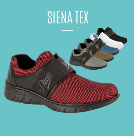 Siena Tex slip on work shoes with breathable water resistant mesh upper, non slip sole, padded foam inner sole available in a range of colours.