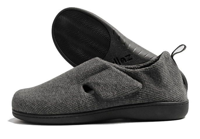 Zullaz Unisex Enclosed Orthotic Slipper- Grey
