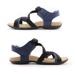 Footlogics Fiona orthotic navy sandal with arch support from Interaktiv Wear