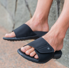 Zullaz mens slides orthotic sandal with velcro closer