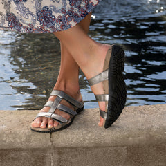 Zullaz Susan Pewter Orthotic Sandals