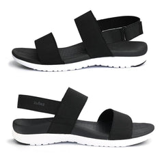 Zullaz ‘Ella’ – Black Orthotic Sandals - InterAktivWear