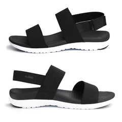 Zullaz ‘Stella’ – Black Orthotic Sandals