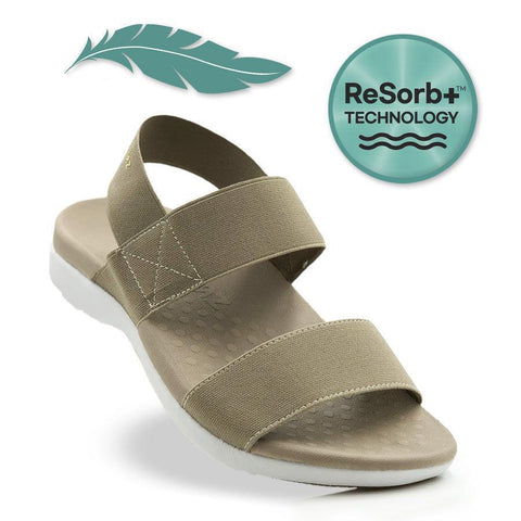 Zullaz ‘Ella’ – Light Taupe Orthotic Sandals