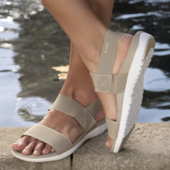 Zullaz ‘Ella’ – Light Taupe Orthotic Sandals - InterAktivWear