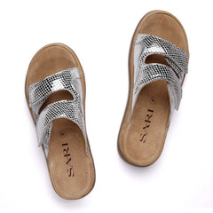 Footlogics Sari-Pearl Sandals with arch support and velcro closures