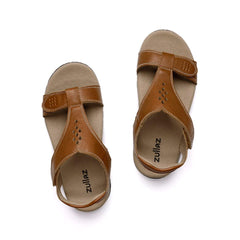 Talia – Caramel Leather Sandals - InterAktivWear