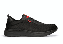 'Alicante' Black Air Mesh Shoe with Elastic Laces - InterAktivWear