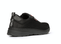 'Alicante' Black Air Mesh Shoe with Elastic Laces - InterAktivWear