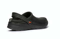 DIAN Jevea comfortable clog with breathable waterproof micro fibre upper and shock absorbing slip resistance sole, rear view