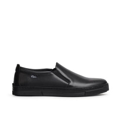 Viena unisex black slip on shoe with non slip sole